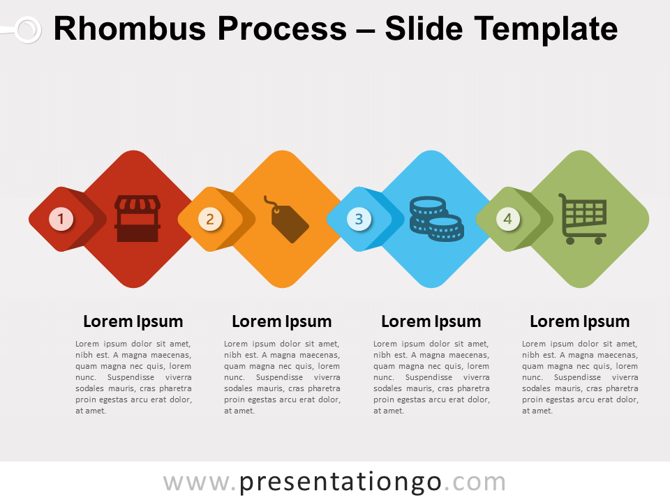 Free Rhombus Process for PowerPoint