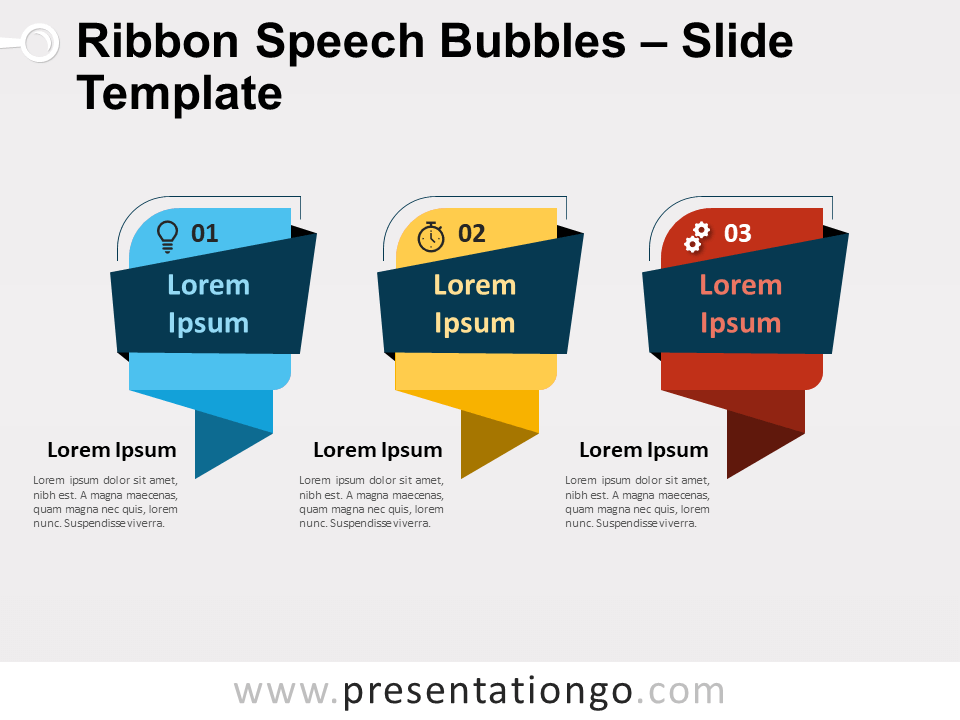 Free Ribbon Speech Bubbles for PowerPoint