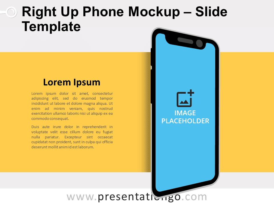 Free Right Up Phone Mockup for PowerPoint and Google Slides
