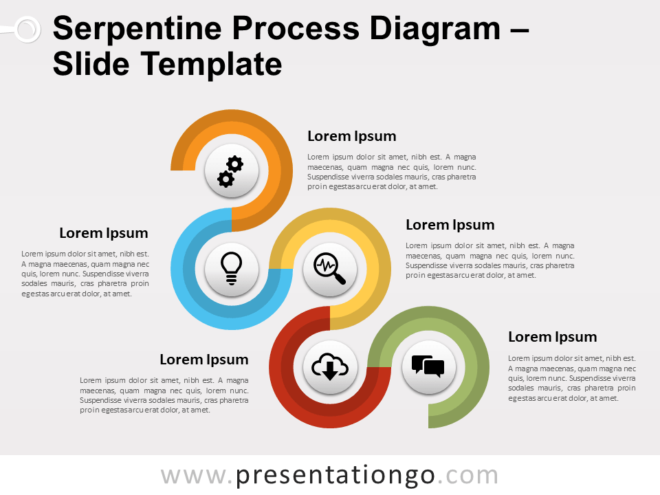 Free Serpentine Process for Diagram PowerPoint