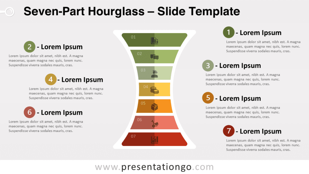 Free Seven-Part Hourglass for PowerPoint and Google Slides