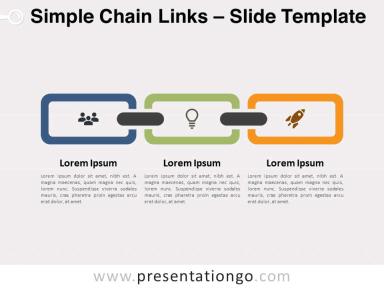 Free Simple Chain Links for PowerPoint