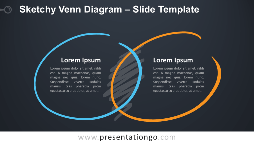 Free Sketchy Venn Diagram Infographic Slide Template for PowerPoint and Google Slides