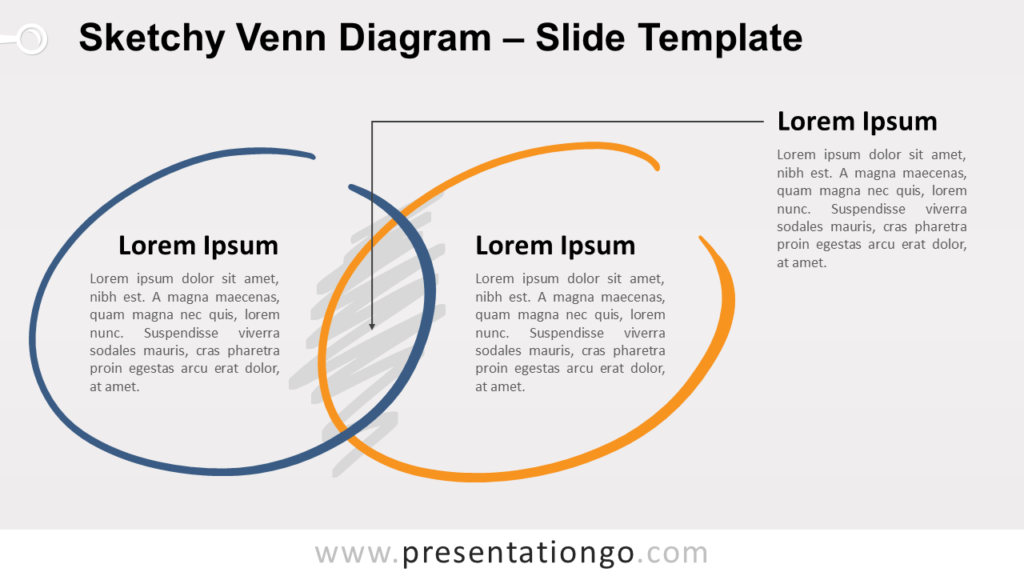 Free Sketchy Venn Diagram Slide Template for Google Slides
