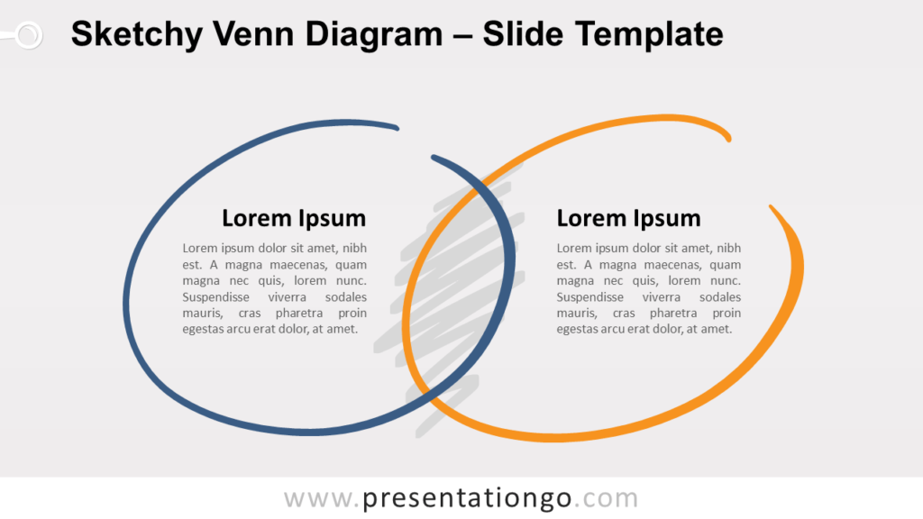 Free Sketchy Venn Diagram Slide Template for PowerPoint and Google Slides