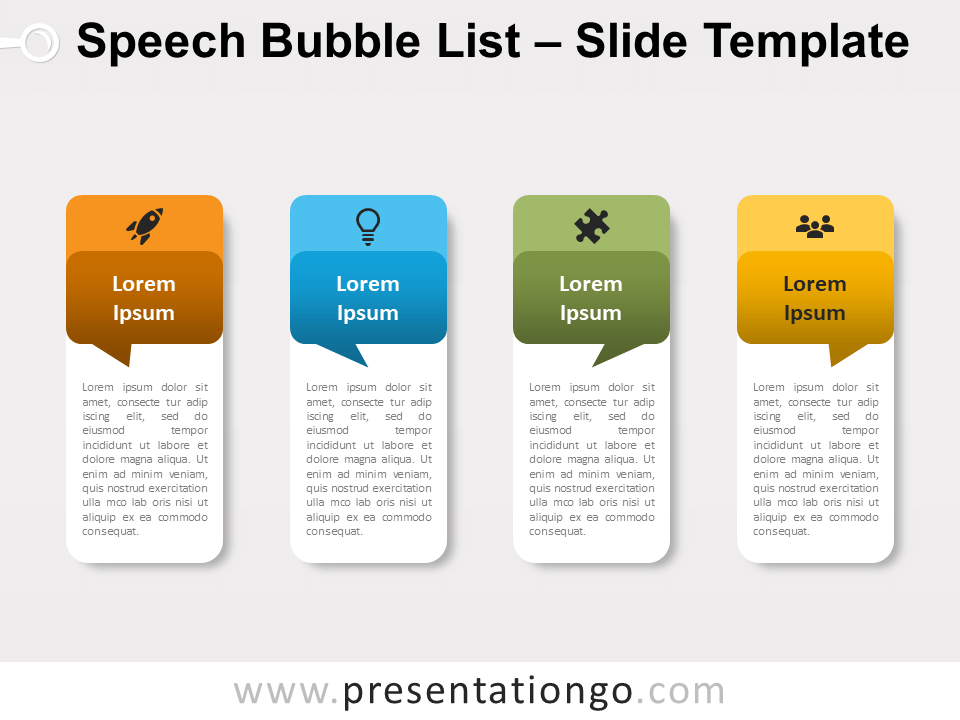 Free Speech Bubble List for PowerPoint
