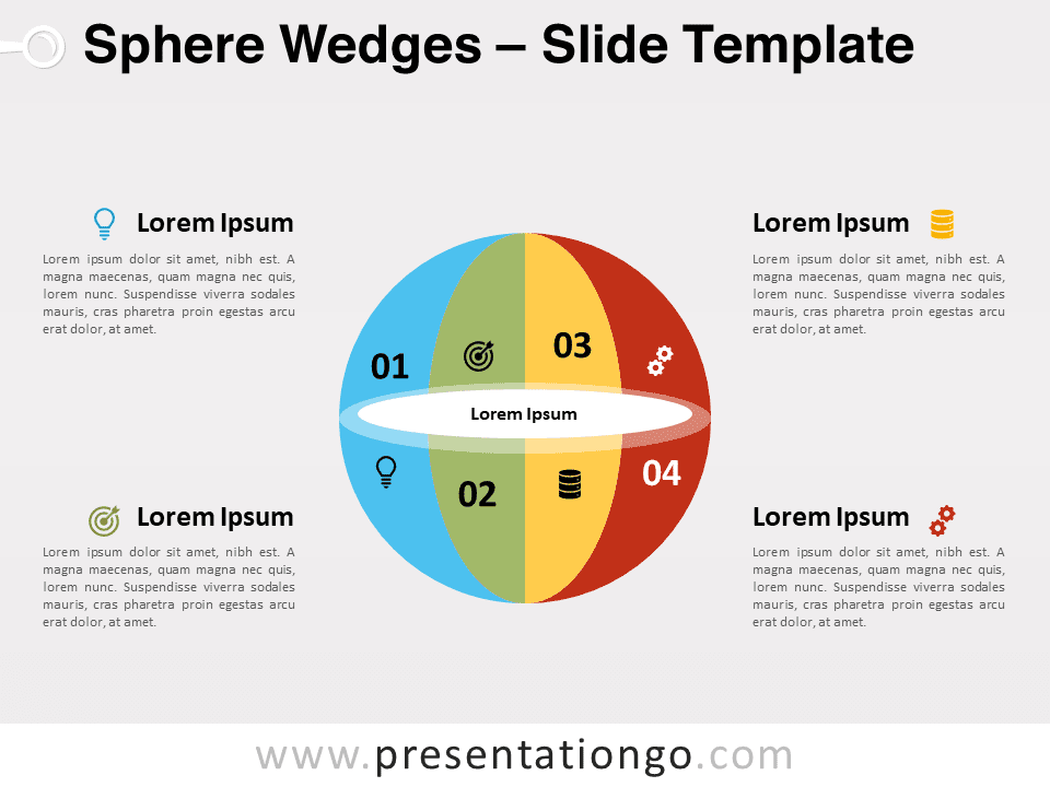 Free Sphere Wedges for PowerPoint