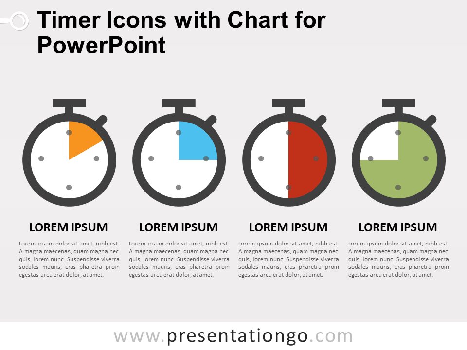 Free Timer Icons and Chart for PowerPoint