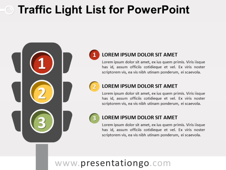 Free Traffic Light List for PowerPoint