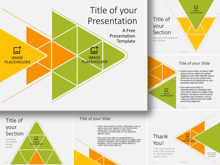 Free Triangle Mosaic Template for PowerPoint and Google Slides