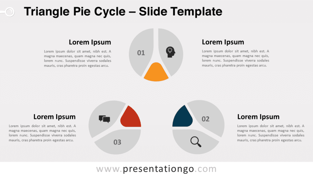 Free Triangle Pie Cycle for PowerPoint and Google Slides