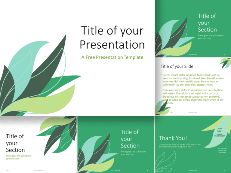 Free Tropical Leaves Template for PowerPoint and Google Slides