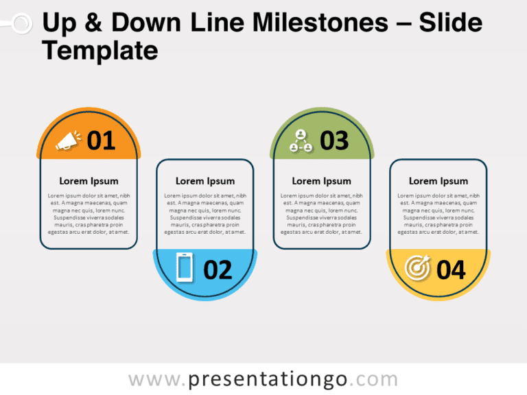 Free Up & Down Line Milestones for PowerPoint