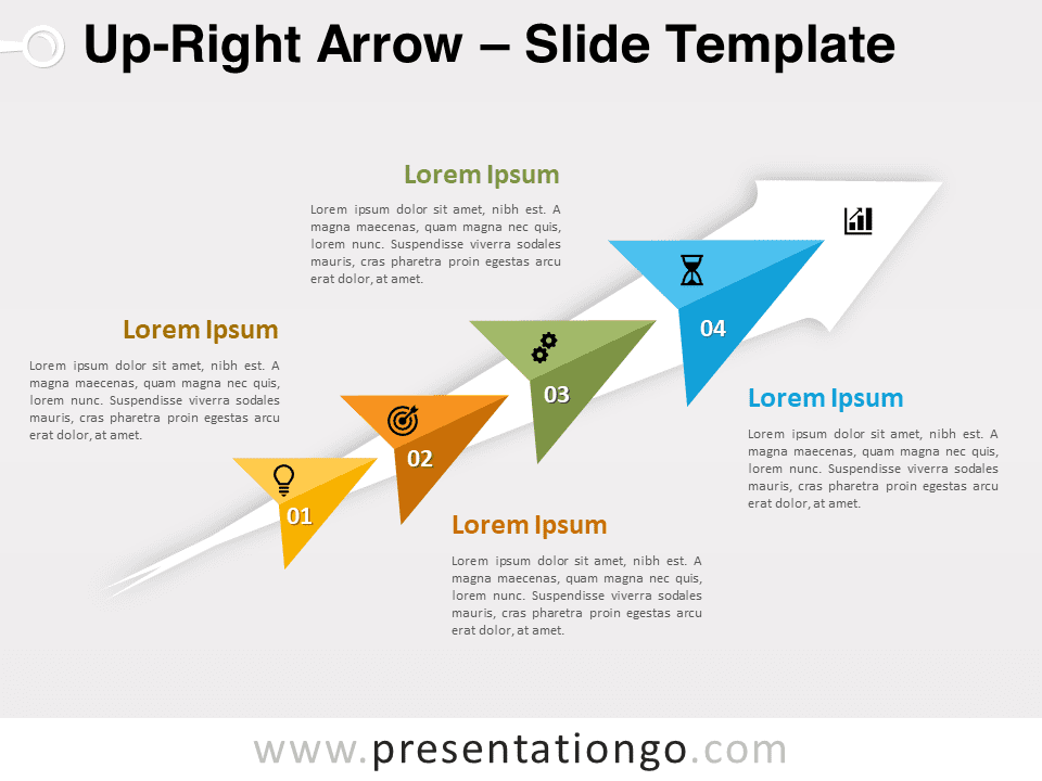 Free Up-Right Arrow for PowerPoint