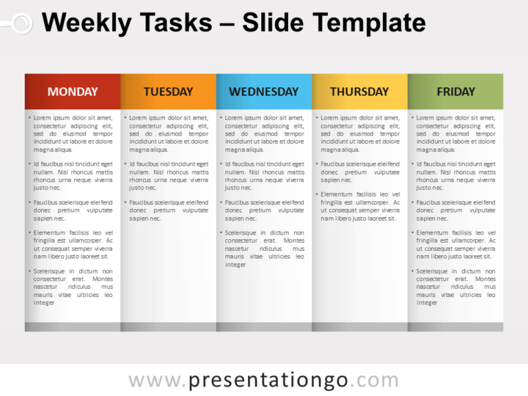 Free Weekly Tasks for PowerPoint