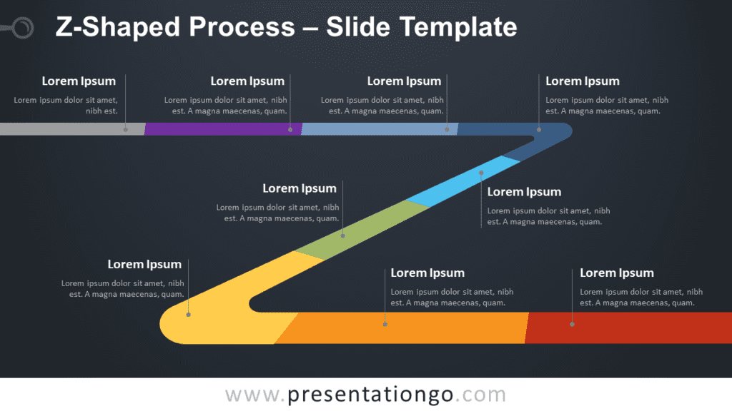 Free Z-Shaped Process Timeline for PowerPoint and Google Slides